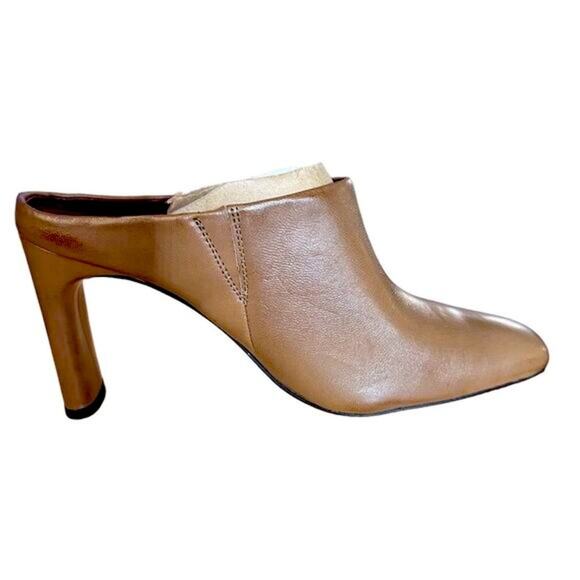 NEW Franco Sarto Women's Slide Mules Brown Leather Size 11M Casual Flats - Picture 2 of 9